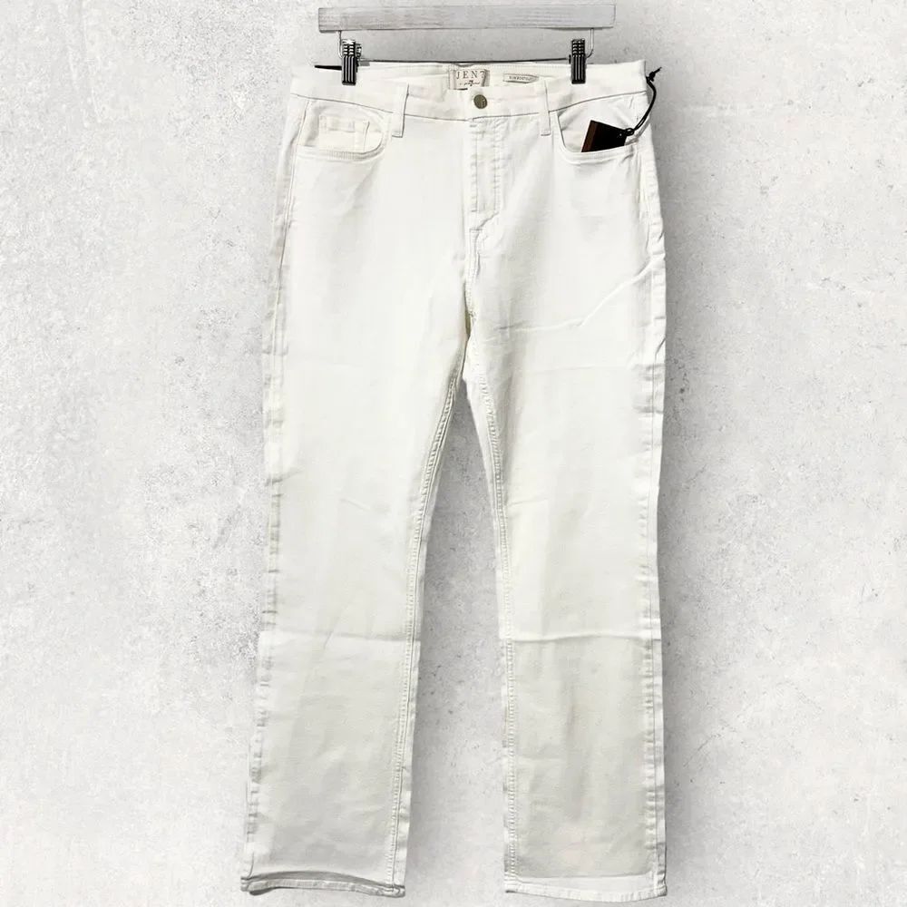 NWT Jen7 for 7 For All Mankind White Jeans Slim Bootcut Size 14